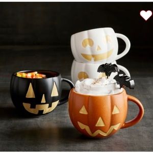 NEW Pottery Barn Halloween Jack-o-Lantern mug set